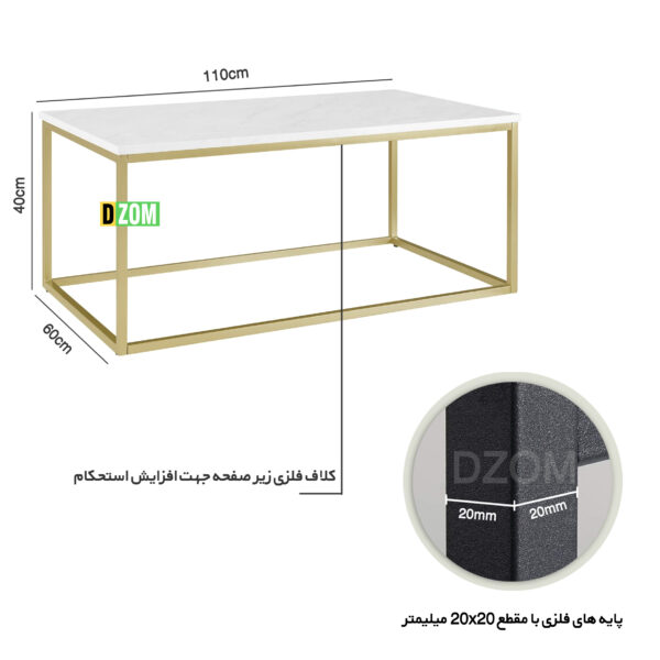 میز اداری دیزم مدل OF_A100_110_SW - تصویر 5