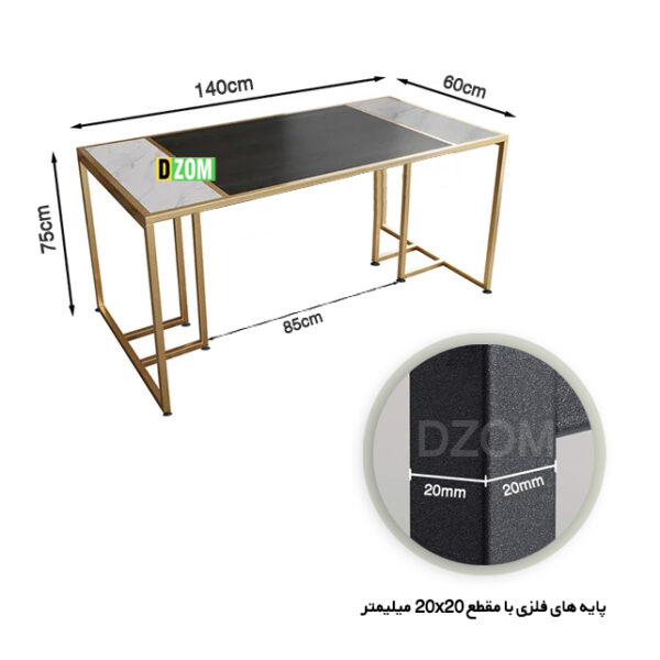 میز مدیریت دیزم مدل   CD_X100_140_BASW - تصویر 5