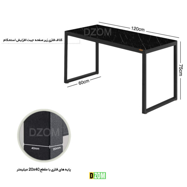 میز کامپیوتر دیزم مدل CD_N100_120_SB - تصویر 5