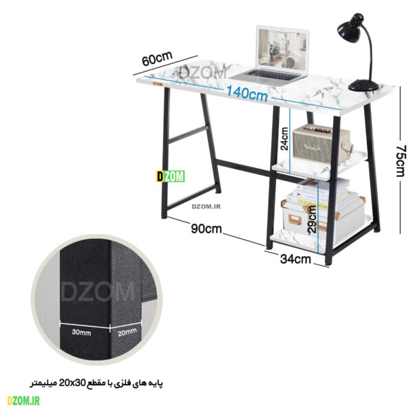 میز کامپیوتر دیزم مدل CD_C100_140_SW - تصویر 2