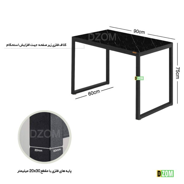 میز اداری مدرن دیزم مدل TLD-93D43-90SBONE - تصویر 3