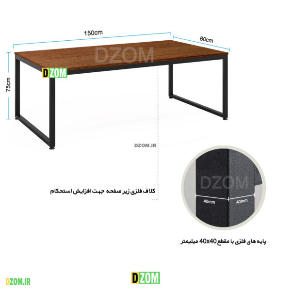 میز مدیریت دیزم مدل CD_1700_150_BRN - تصویر 2