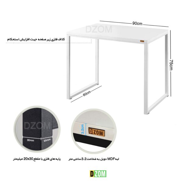 میز اداری دیزم مدل TLD-93D43-90W - تصویر 2