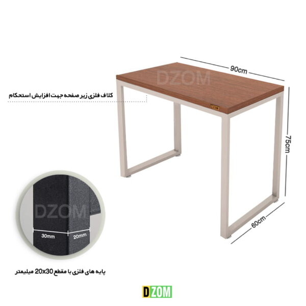 میز اداری کوچک دیزم مدل TLD-93D43-90BRNONE - تصویر 2