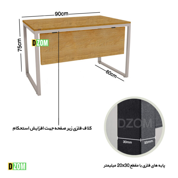 میز اداری دیزم مدل TLD-11J41-90LIGHTONE - تصویر 2