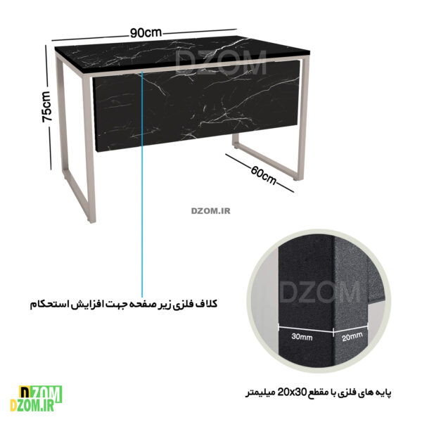 میز اداری دیزم مدل TLD-11J41-90SB - تصویر 2