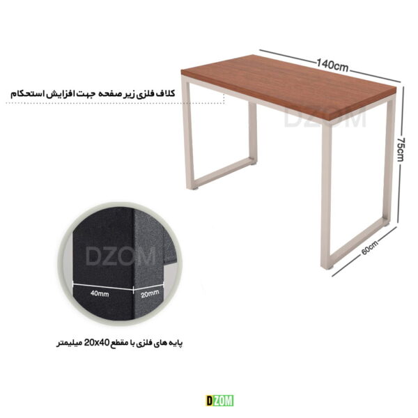 میز اداری دیزم مدل TLD-93D43-140BRNONE - تصویر 2