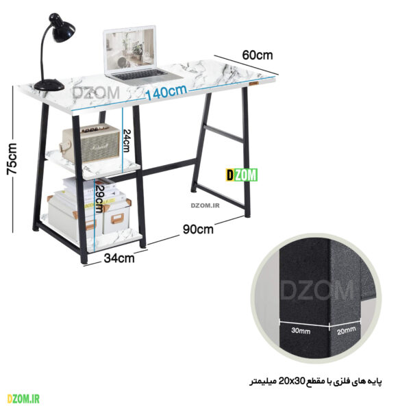 میز کامپیوتر دیزم مدل CD_44C654_140_SW - تصویر 2