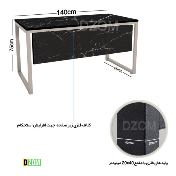 میز اداری دیزم مدل TLD-11J41-140SB - تصویر 2