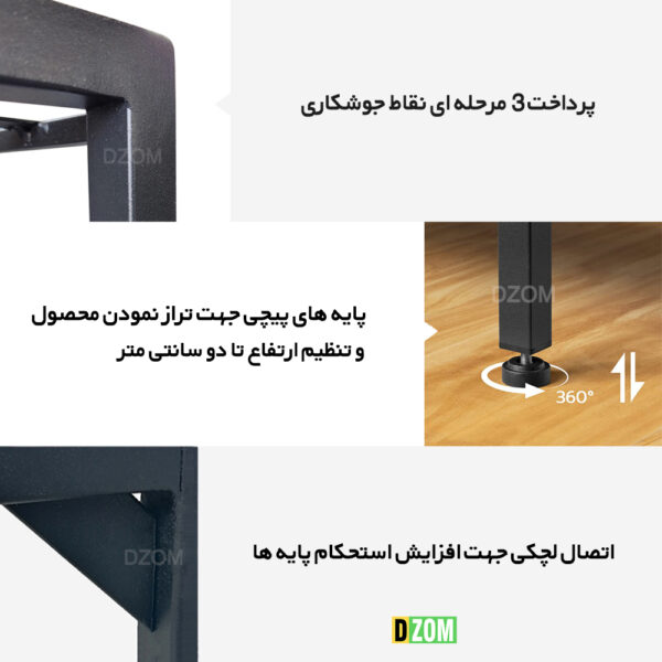 میز کامپیوتر دیزم مدل CD_N100_120_SB - تصویر 6