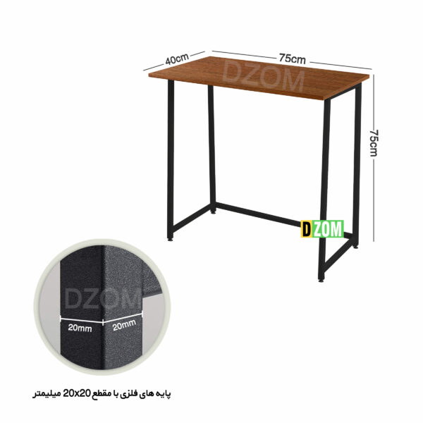 میز مانیتور دیزم مدل CD_J100_75_BRN - تصویر 2