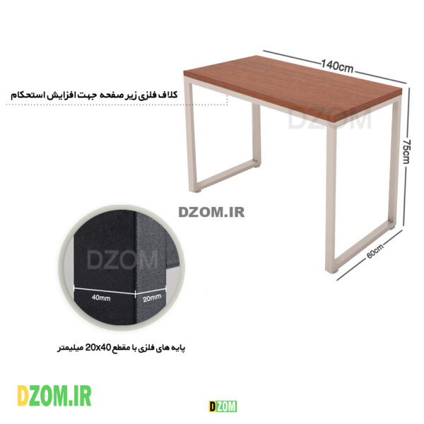 میز اداری دیزم مدل TLD-93D43-140BRNONE - تصویر 5