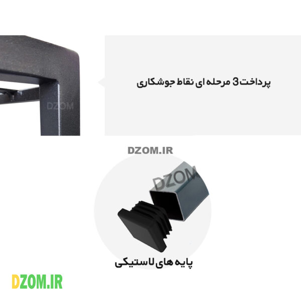 میز جلومبلی اداری دیزم مدل OF_L100_80_B - تصویر 5