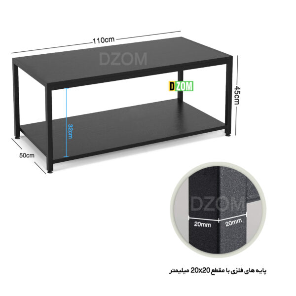 میز اداری دیزم مدل OF_B100_110_B - تصویر 6