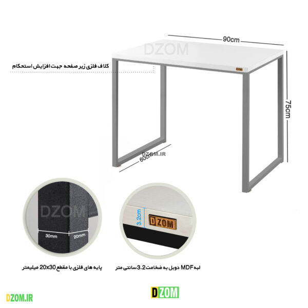 میز اداری دیزم مدل TLD-93D43-90W - تصویر 2