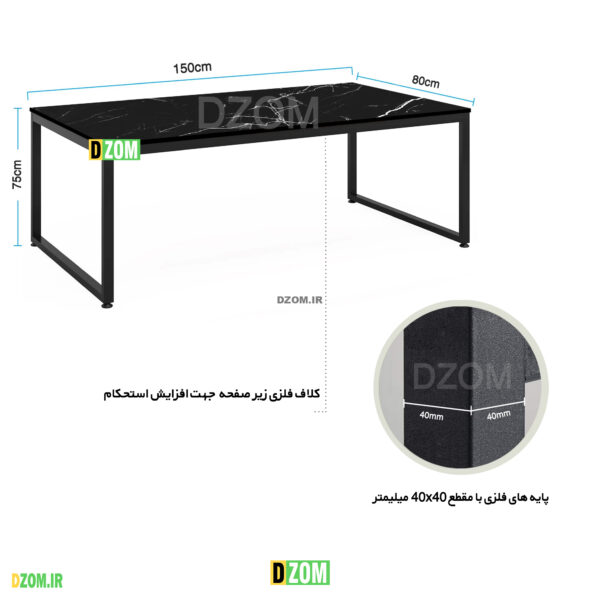 میز مدیریت دیزم مدل CD_1700_150_SB - تصویر 2