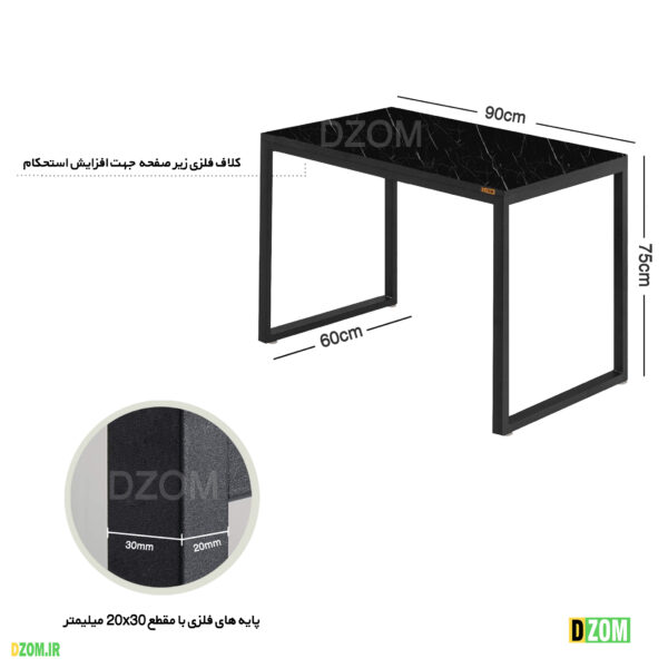 میز اداری دیزم مدل TLD-93D43-90SBONE - تصویر 5