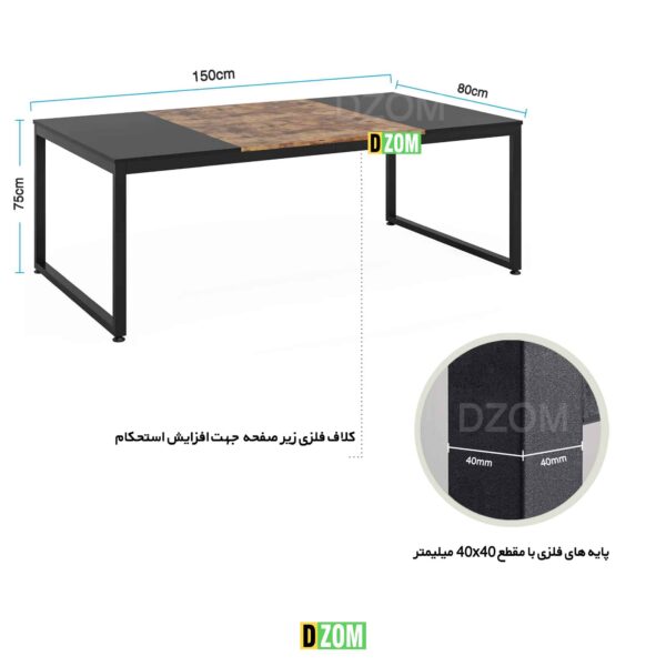 میز کار دیزم مدل TLD-43A75-150BABRN - تصویر 6